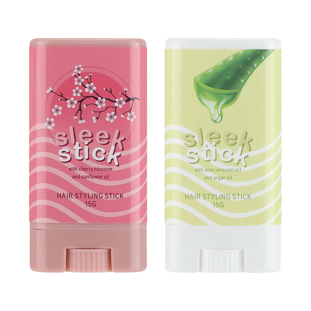 Hair Wax Stick 15g Non-Greasy Style Aloe Vera Sakura Flavored Anti-frizz Artifact Hair Long-lasting Style for Wig Edge Control