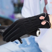 

2022 New Full Finger Gloves Ladies Winter Plus Velvet Warm Touch Screen Gloves Thickened Ski Sports Skin Feeling Student Gloves