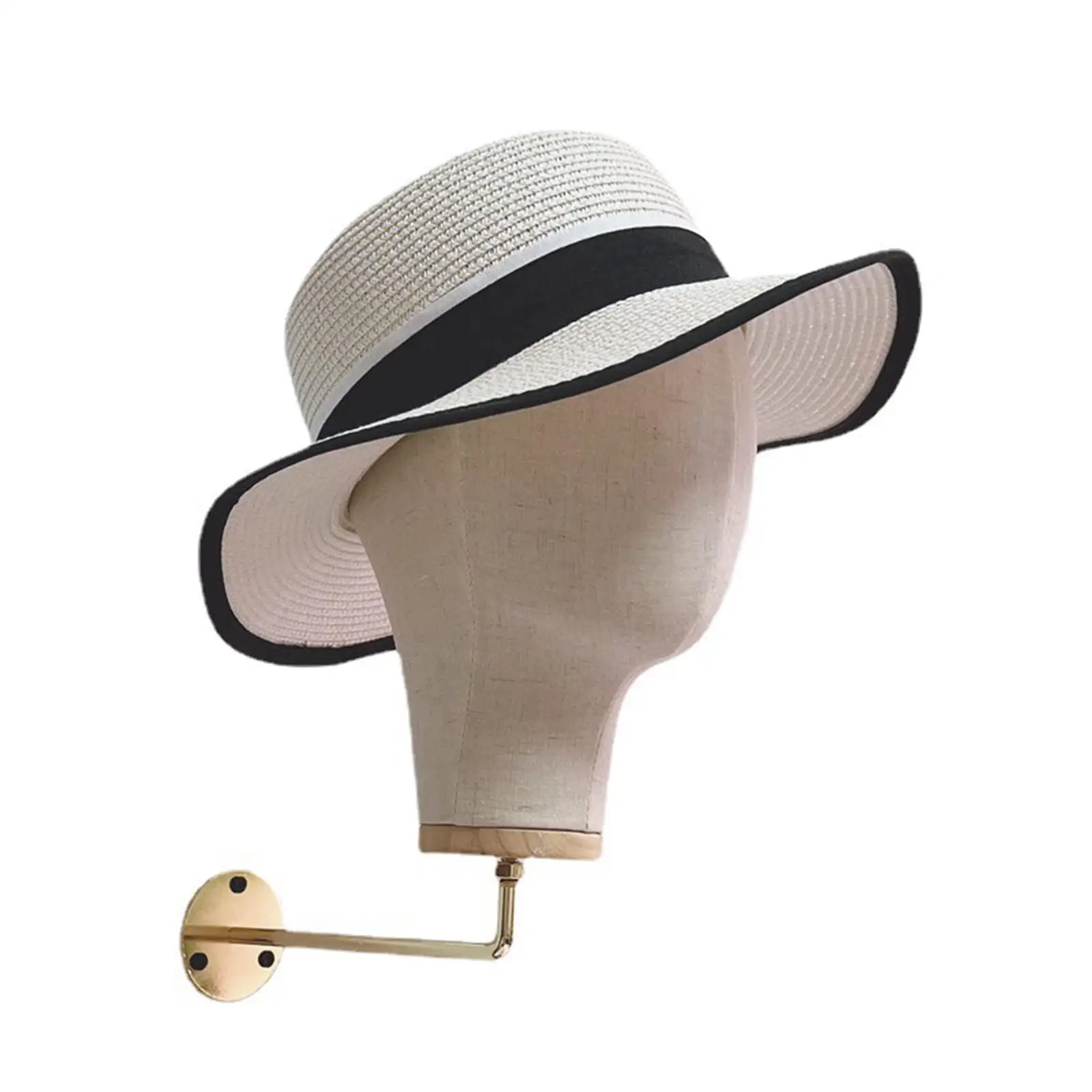 Mannequin Head Model Hat Holder Display for Shopping Mall Barbershop Men Wall Mounted Caps Storage Rack