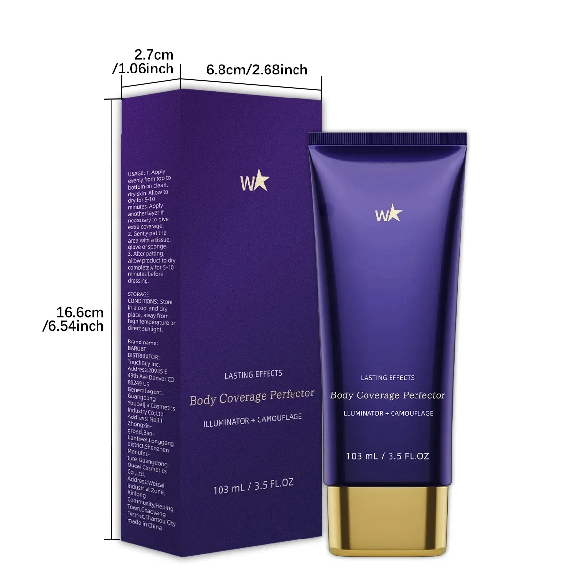 Description Picture 2 of itemFace Body Tattoo Mask Liquid Concealer Cream Waterproof Sweat-proof Longlasting Tattoo Birthmark Coverage Full Coverage Makeup