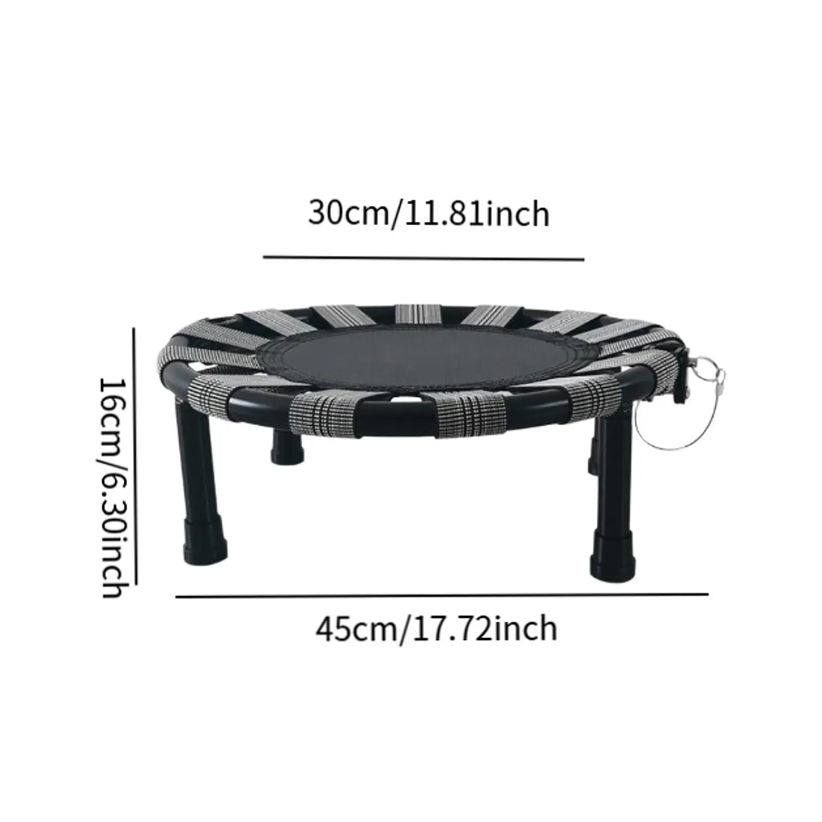 Min Trampoline Compact Toy for Children Metal Frame for Kids Adults Stool Folding for Indoor Outdoor Exercise Workout Play Yard