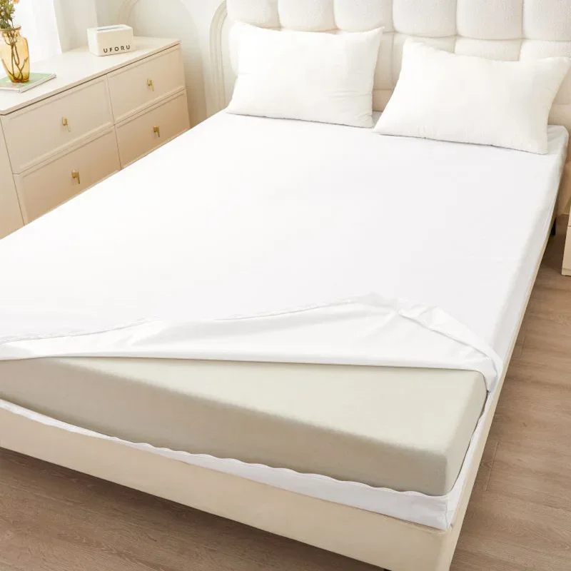 Waterproof Zipper Mattress Full Package, Protective Cover, Machine Washable, Monochromatic 3