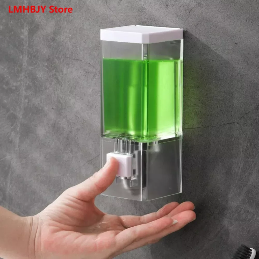 

LMHBJY 250ml Manual Soap Dispenser Transparent Wall Mounted Bathroom Sanitizer Shampoo Shower Gel Container Bottle