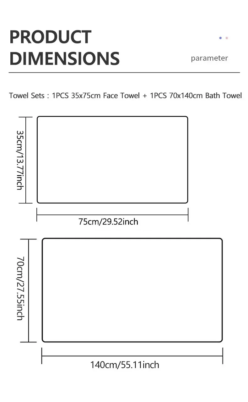 Description Picture 2 of itemStriped Pattern Towel Set Soft Hand Towel Bath Towel Quick Drying Absorbent Towels For Bathroom