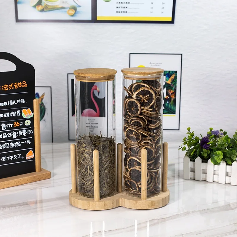 Disposable paper cup dispenser coffee and milk wooden cup storage rack holder with Longer Stick Mug Display Stand Organizer