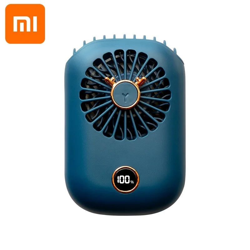 Шейный мини-вентилятор Xiaomi usb-кулер с зарядкой портативный бесшумный