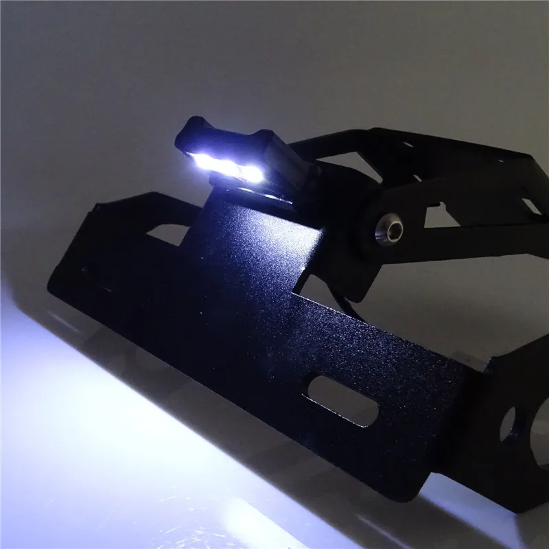waase For Kawasaki Ninja 650 Z650 License Plate Holder Frame with LED Light Tail Tidy