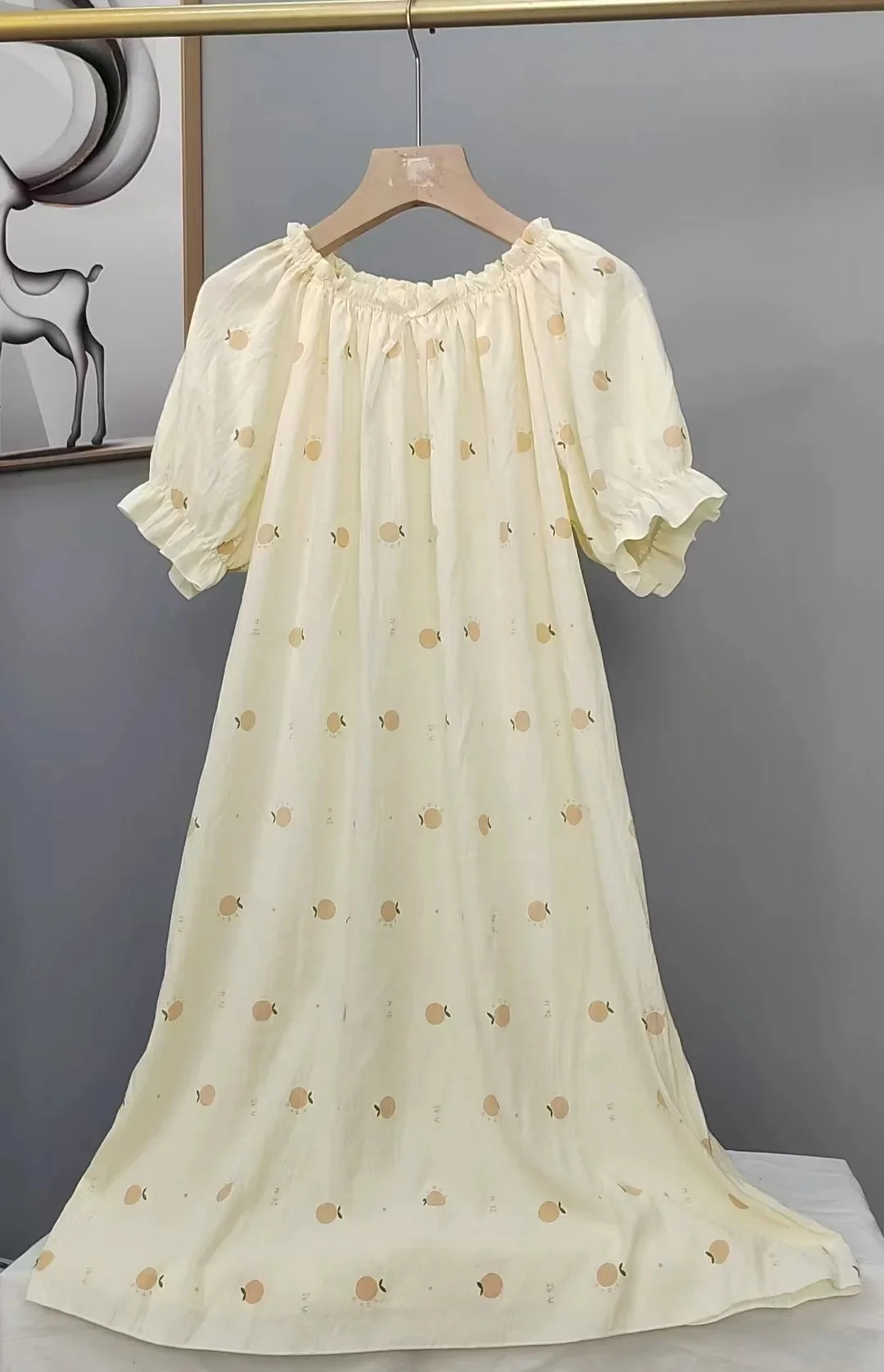 قميص نوم قطني سحابي لصيف 2025، لطيف وفضفاض، مقاس ك...