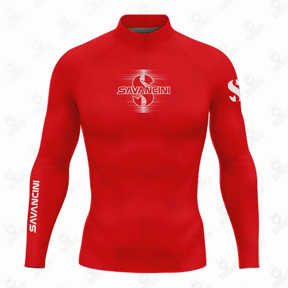 Men&rsquo;s Long Sleeve Pro Surfing Shirt Sun Screen Surf Sweat Rashguard UV Protection Swimwear Printed Clothing sports shirt