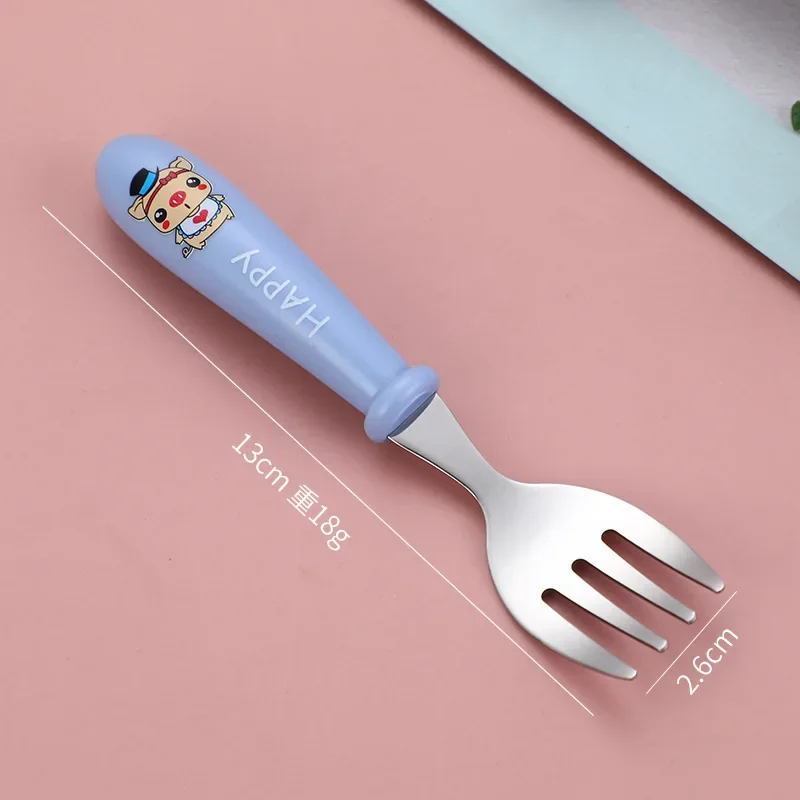 Baby Gadgets Tableware Set Children Utensil Stainless Steel Toddler Dinnerware Cutlery Cartoon Infant Food Feeding Spoon Fork learning spoons