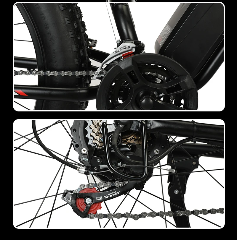 Factory Hot Sale FRIKE 36V48V Bicicleta Electrica Para Adultos 26*4.0 Fat Tire Electric Bike E Bike Bici Elettrica 350w