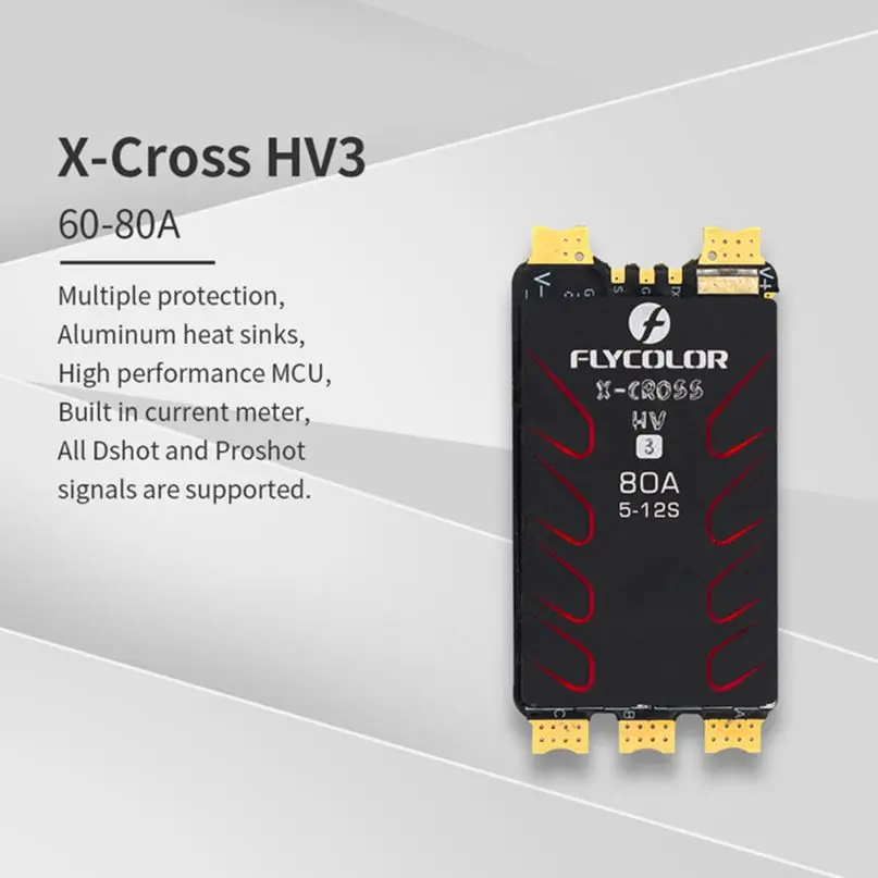 

FLYCOLOR X-Cross HV3 60A 80A 120A 160A 5-12S BLHeli32 Brushless ESC for RC Airplane Multirotor X-Class Cinelifter FPV Drone