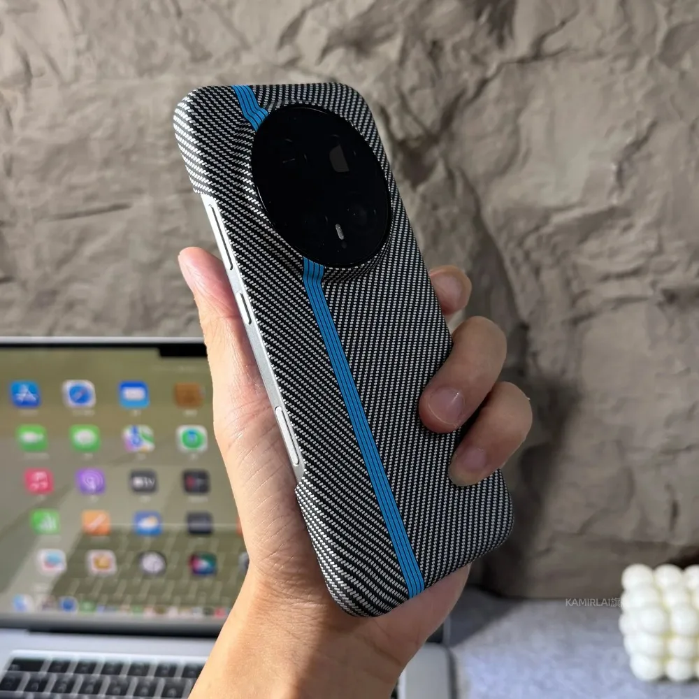 Carbon Fiber Texture Shockproof Slim Phone Protective Back Cover