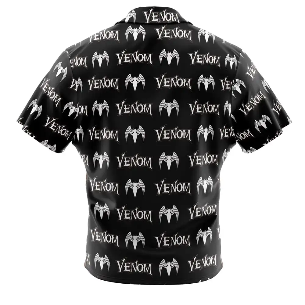 Venom Marvel Button Up Hawaiian ShirtFashion Trend Breathable Loose Versatile Casual Sports Summer Men 2