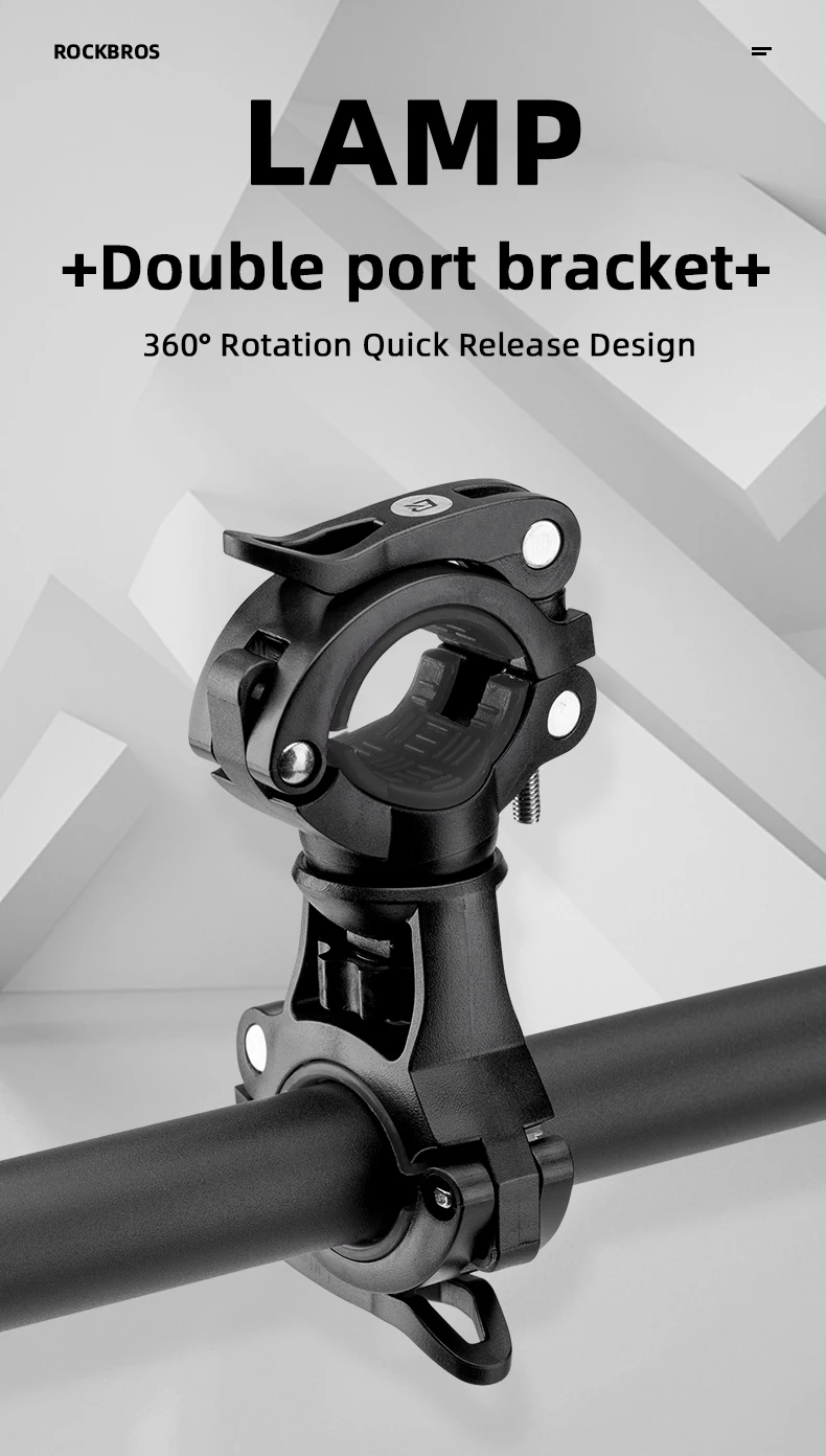 Bicycle Light Bracket Quick Release Stable 360 Degree Rotatable Multifunctional