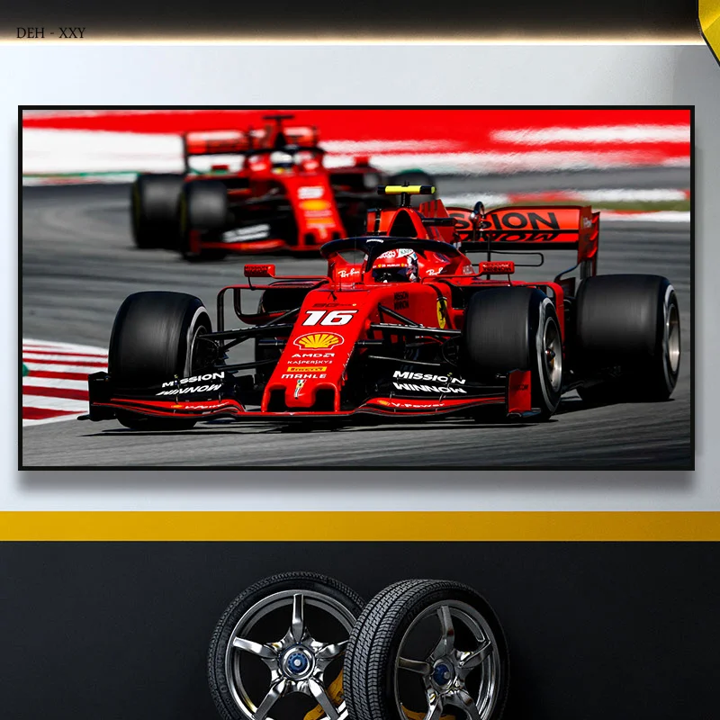 Wall Art Canvas Painting Schumacher F1 Ferrari Racing Car Poster Wall Art Pictures Modern Living Room Decor Gift For Boyfriend