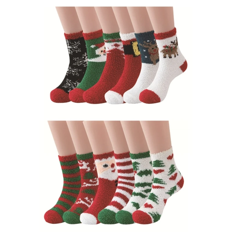 

New Year Sleeping Warm Socks Christmas Fuzzy Socks Christmas Cosy Socks