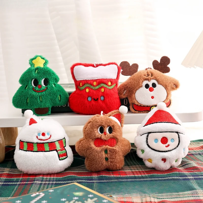 Christmas Plush Pendant Versatile Bag Keychain Decorative Pendant Cute Small Ornament