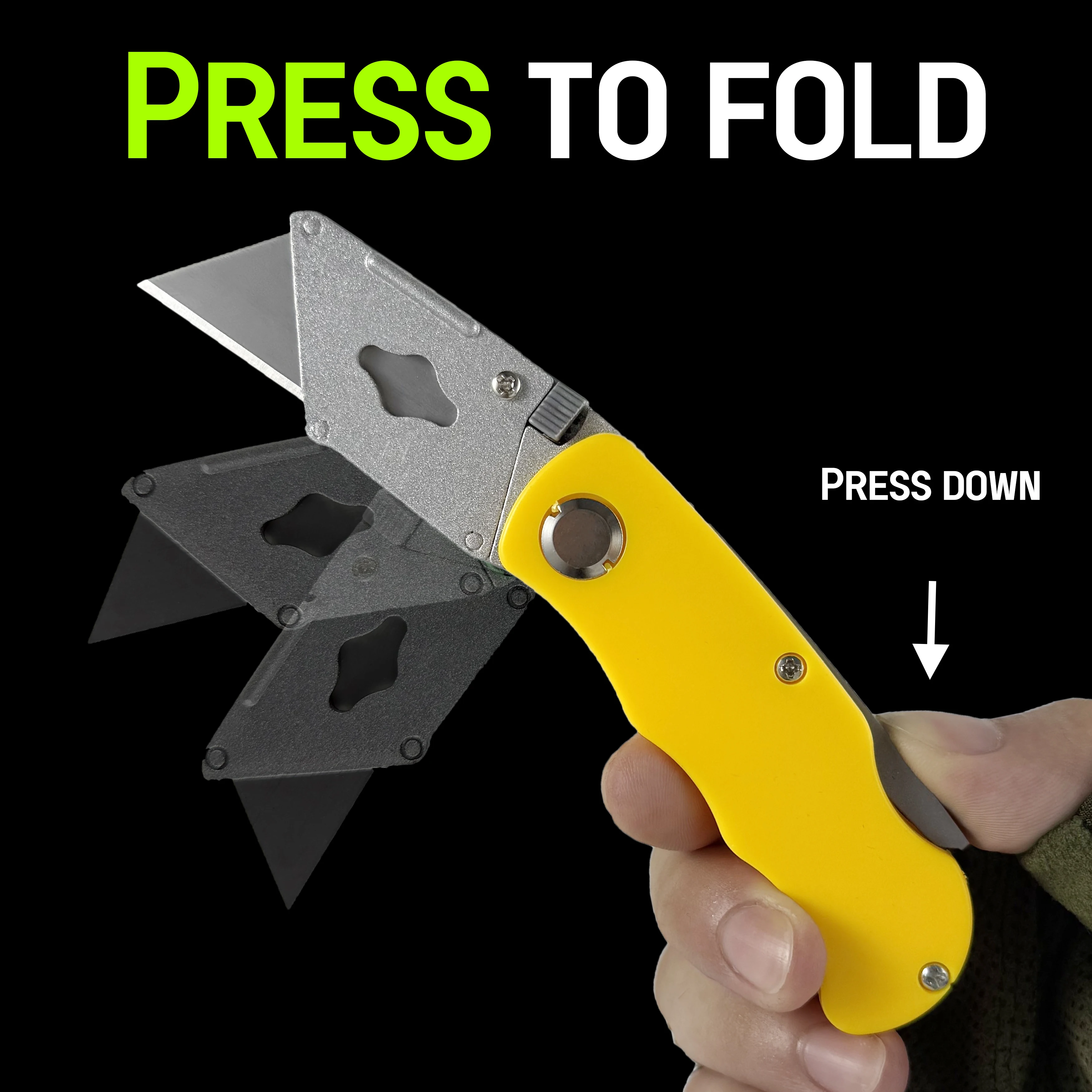 Coltello pieghevole per lavori artistici - Apri scatole, articoli per ufficio, taglierino per carta da parati, coltello pieghevole multifunzionale, coltello multiuso, taglierino. - immagine 2