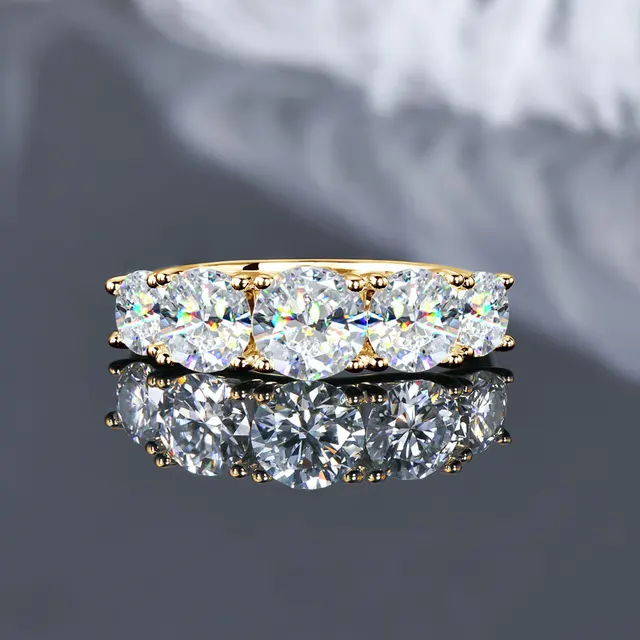 Moissanite Wedding Rings 925 Silver