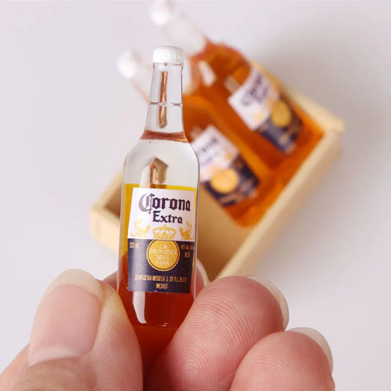 1/6 Miniature Food Model Toys Mini Drink Beer With Box For OB11 Bjd Figures Doll House Accessories Kids Pretend Play Store DIY Kitchen Toys Pretend Kitchen Toys Pretend Food Toys Doll House Toys Dollhouse Furniture Set Pretend Coffee Set Toys Tea Set Toy