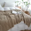 100% Cotton Blanket Yarn Dyed Shawl Tassels Style Plaid Jacquard Blankets Skin-friendly Bed Linen High Quality Gift cobertor 1