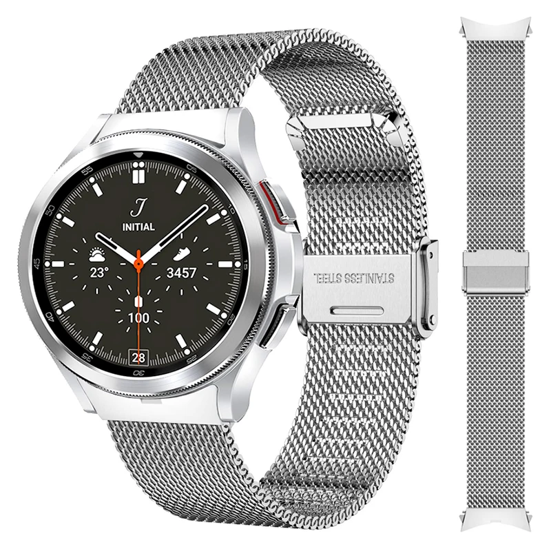 No Gaps Milanese Strap For Samsung Galaxy Watch 4 40mm 44mm Stainless