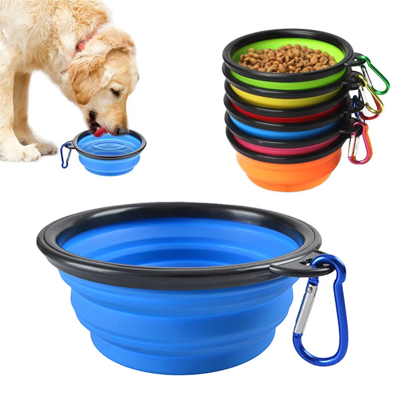 

1000ml Folding Silicone Dog Bowl Large Pet Collapsible Food Container Outdoor Travel Pet Cat Feeding Bowl Portable Dish Bowls