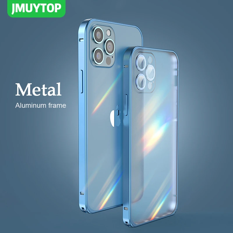 apple iphone 13 pro max case Aluminum Alloy Metal Bumper Case for iPhone 13 12 Pro Max with Full Body Protective Camera slim Matte Back cover No fingerprints case for iphone 13 pro max