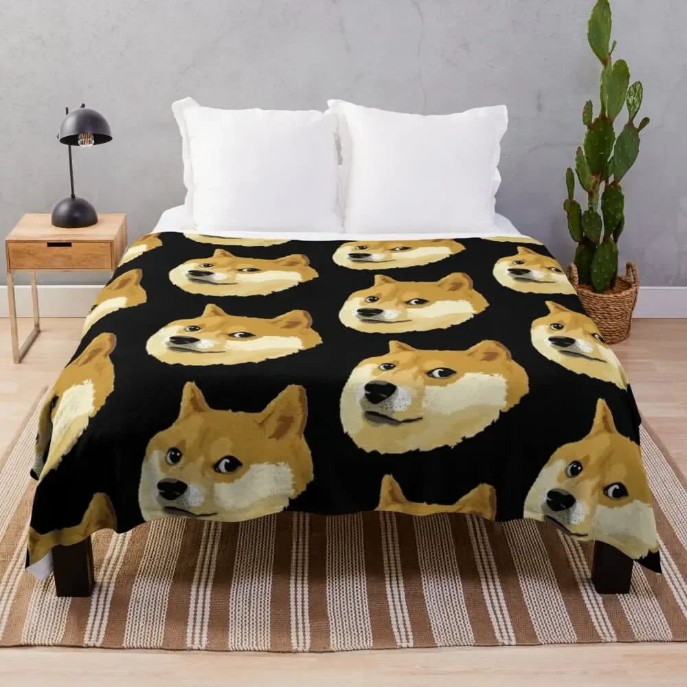 

Doge Meme Throw Blanket For Decorative Sofa Bed linens Blankets