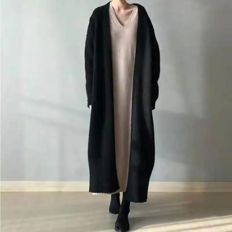 Women Long Loose Knitted Cardigan Sweater