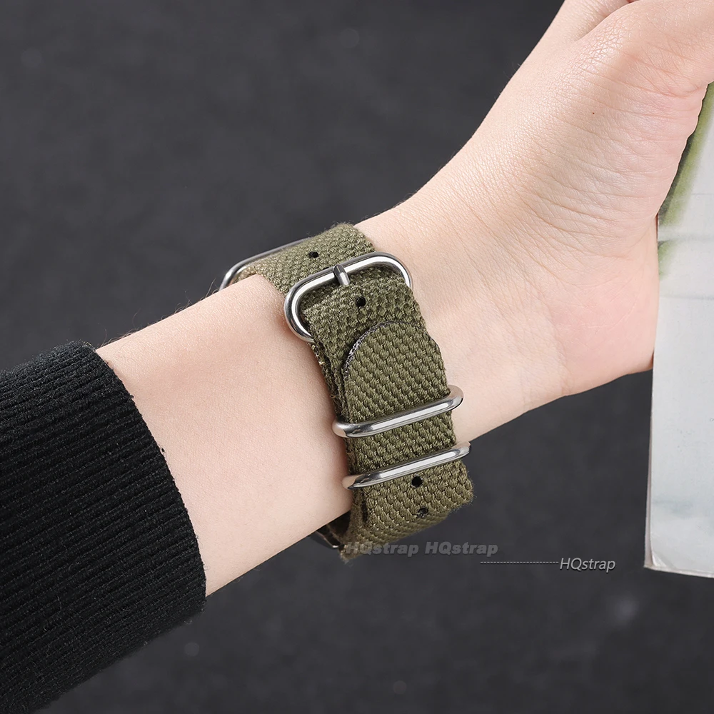 Nylonarmband für Militärstoff-Ersatzarmband, 20 mm, 22 mm, hochwertiges Nylon-Uhrenarmband-Zubehör für Damen und Herren – Detail 7