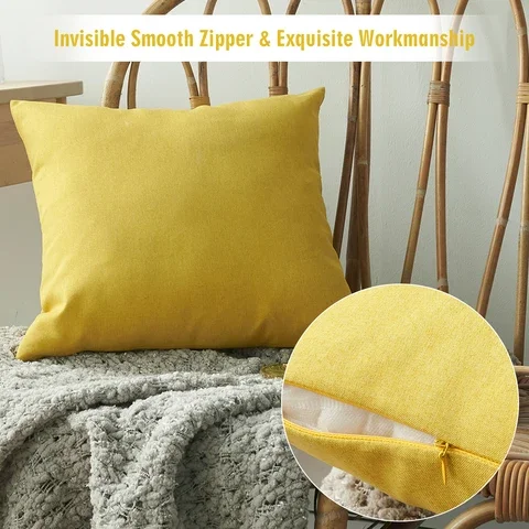 

2 or 4 Pack of Outdoor Waterproof Pillowcases Decorative Throw Pillow Cover Cushion Case for Garden Patio