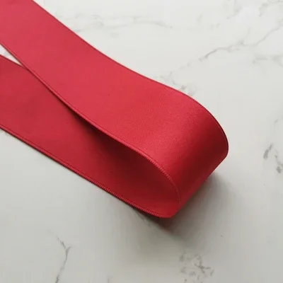 Kewgarden 코 튼 새틴 리본 4cm 1.5 DIY Hairbow 액세서리 수 제 테이프 Carfts 선물 포장 재료 5 미터