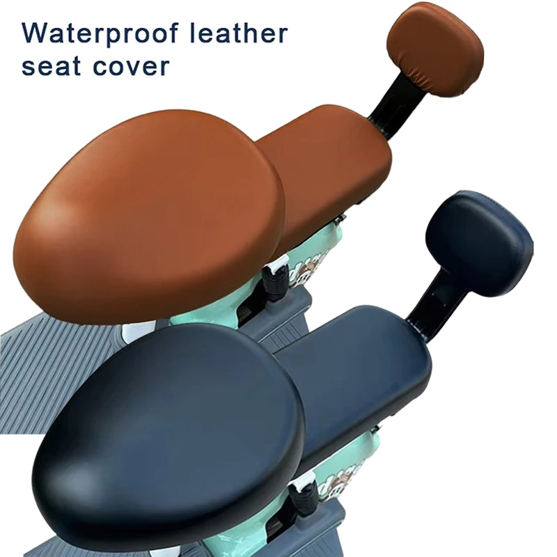 PU Leather Waterproof Electric Bicycle Seat Cover Universal Electric Vehicle Scooters Bike Seat Protector Sunscreen Prevent Wear