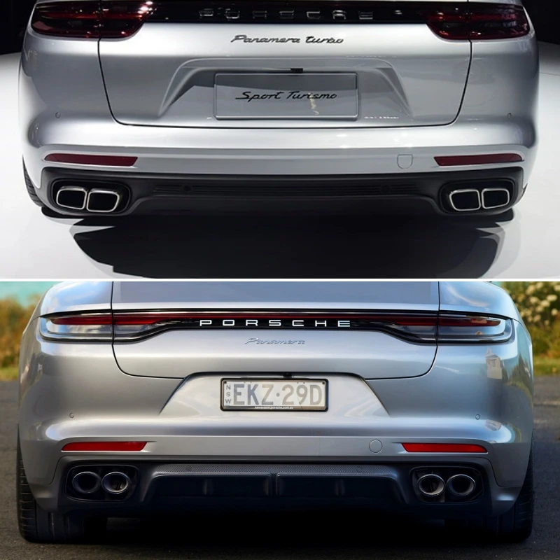 Tailpipe Exhaust Pipe Modification GTS Quad Out Sports Tailpipe turbo muffler tip For Porsche Panamera 971