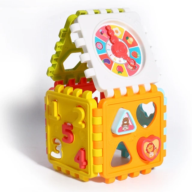 Plastic Board Blocks for Baby Learning Crawling & Creative Puzzle Toys Brain Game Interactive Crawling Blocks Busy Cube 2