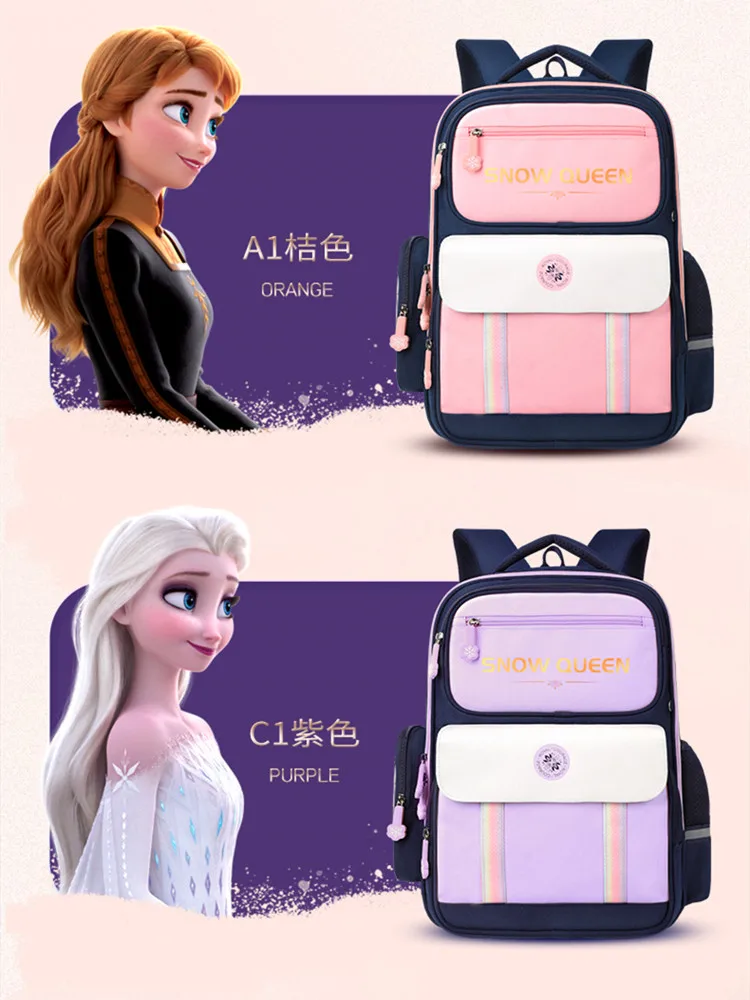 2023 Disney Frozen School Bags For Girls Boys Primary Student Shoulder Orthopedic Backpack Spider Man Captain America Mochila