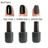 Base Coat No Wipe Top Coat Matte Top Coat Velvet Top Coat UV Nail Gel Polish Soak Off Functional Gel 3