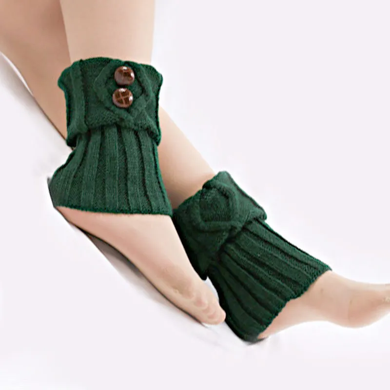 Button Socks - Woolen Boot Covers, Women's Knitted Leg Covers