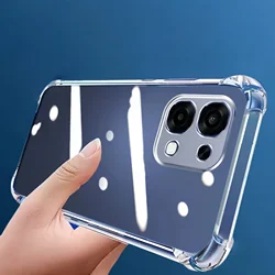 Premium Clear TPU Shockproof Phone Case - Transparent and Anti - Yellowing for OPPO A6 Pro (Transparent)