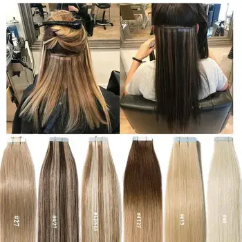 20pcs Tape In Extensions Set 100% Human Hair Remy 12-26 inch Ultra Thin Weft For Adding Thickness