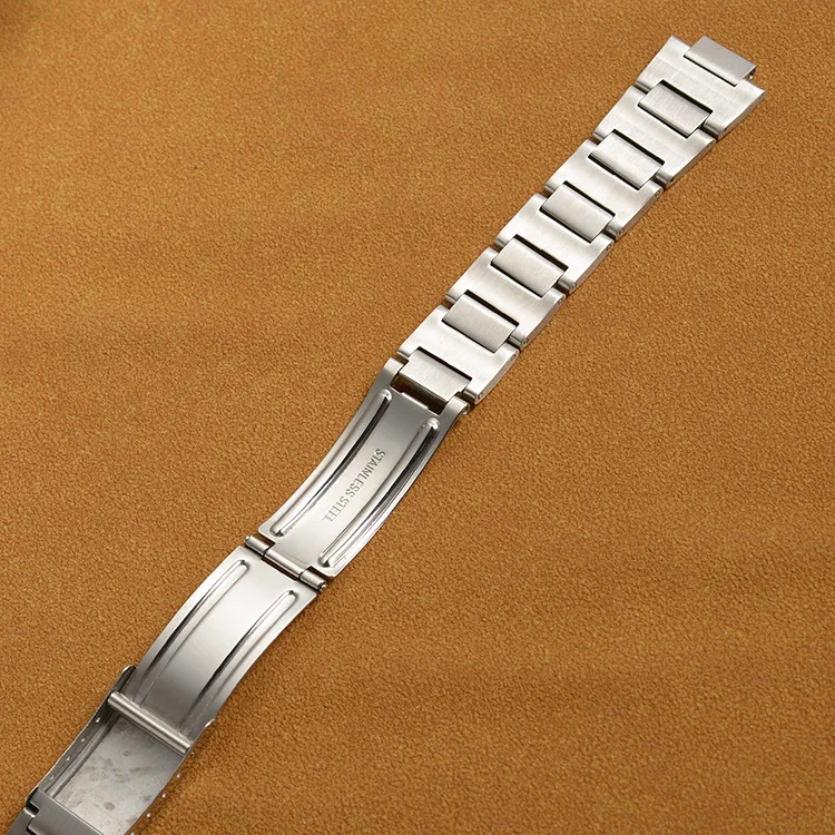 19mm Stainless Steel Watch Band Replacement Bracelet For 6139 Seiko Chrono