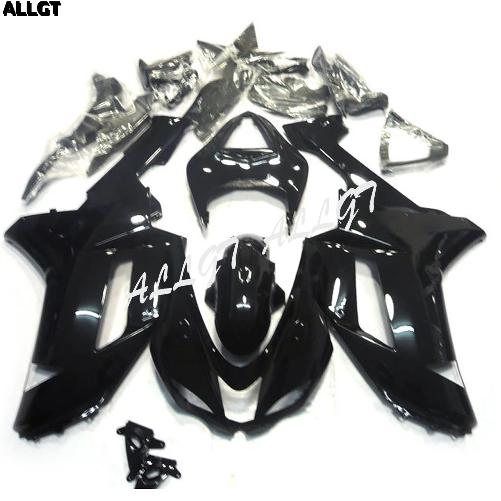 

ALLGT Motorcycle Bodywork Fairing Kit for Kawasaki Ninja ZX-6R 2007-2008 Gloss Black