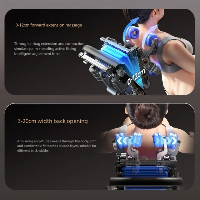 2025 Full Body Leather Heating Electric Massage Chair Zero Gravity Spa Cushion Foldable Airbags Portable Leisure Foot Arm