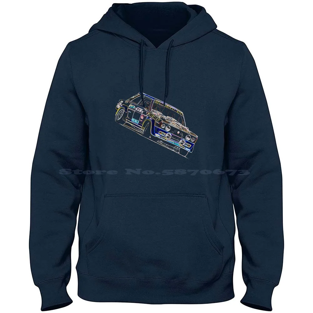 Fiat 131 Mirafiori Abarth 100% Cotone Felpa Con Cappuccio Fiat Motorsport Abarth 131 Rally Car Mirafiori Antony Fraser
