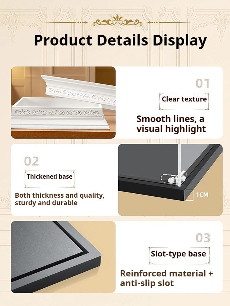 Eary Transparent Display Case & Roman Column Base for Labubu for Zimomo Acrylic Box Art Sets Suitable for Doll Dustproof Storage