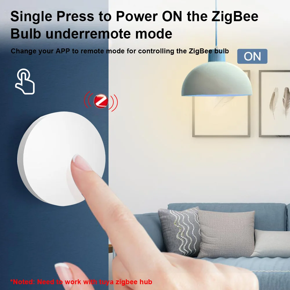 Smart Zigbee Button Scene Switch Voice Control Tuya Wireless Button Smart Life A