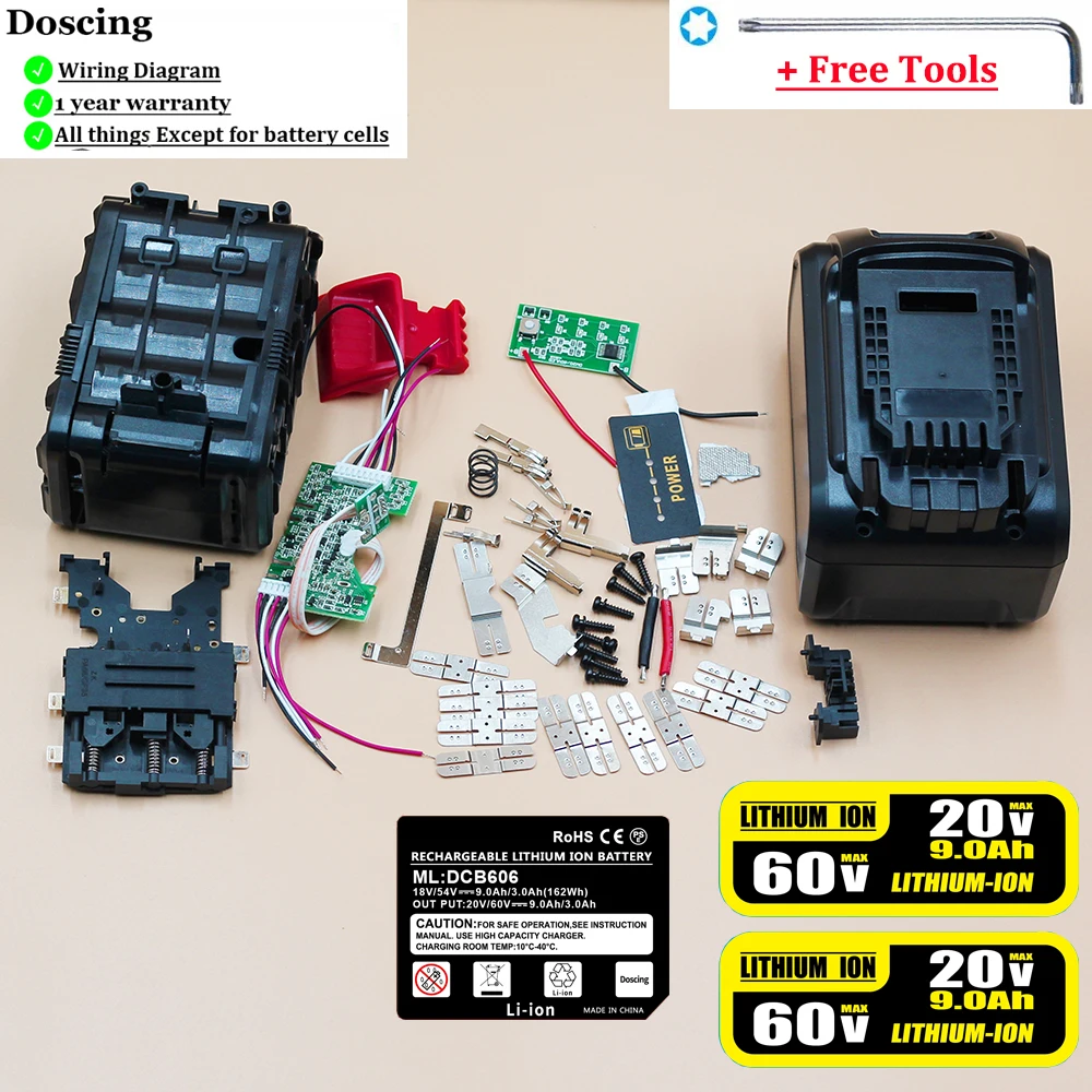 DeWalt 플라스틱 케이스 보호 보드 PCB, DeWalt MAX XR, DCB..