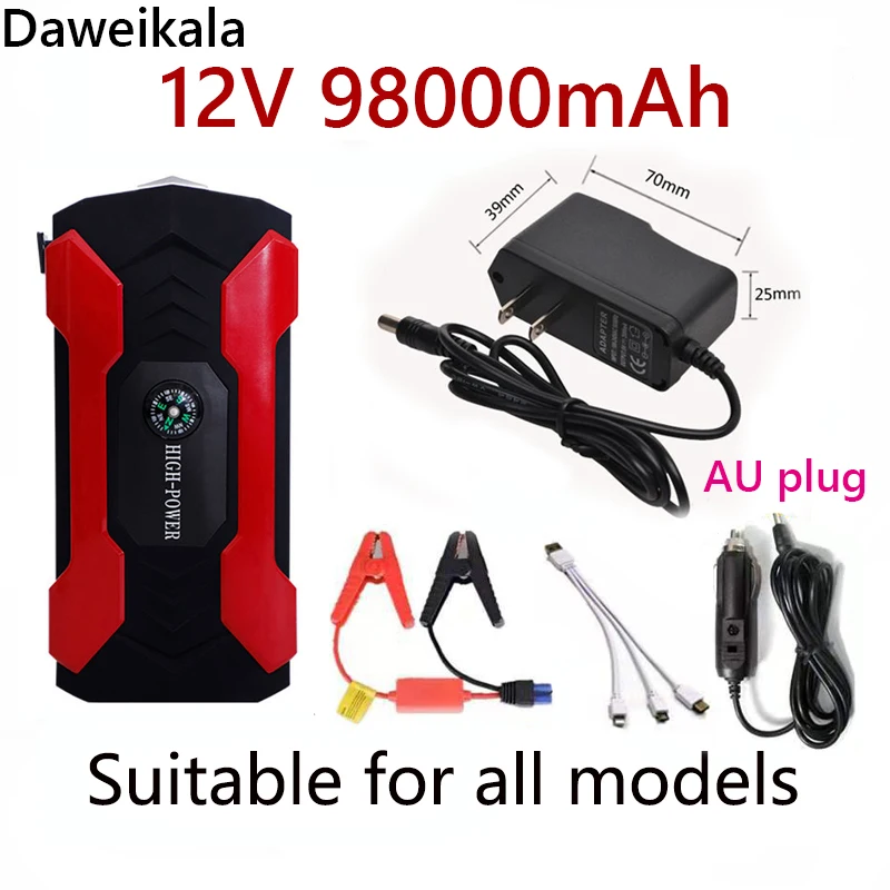 

Car Jump Starter Starting Device Battery Power Bank 12V98000mAh Jumpstarter Auto Buster Emergency Booster Car Charger Jump Start